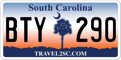 SC license plate BTY290