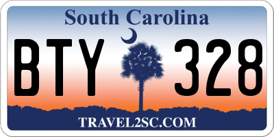 SC license plate BTY328