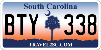 SC license plate BTY338