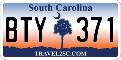 SC license plate BTY371