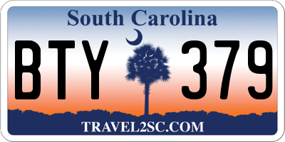 SC license plate BTY379