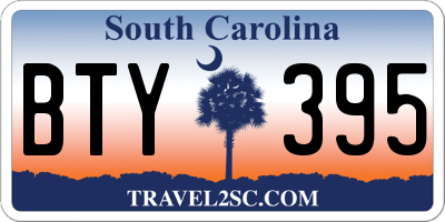 SC license plate BTY395