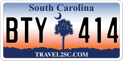 SC license plate BTY414