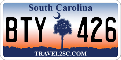 SC license plate BTY426