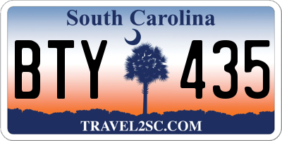 SC license plate BTY435