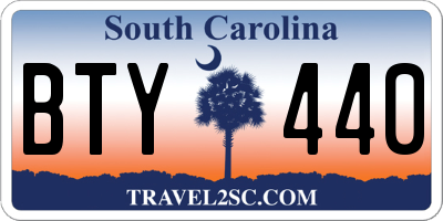 SC license plate BTY440