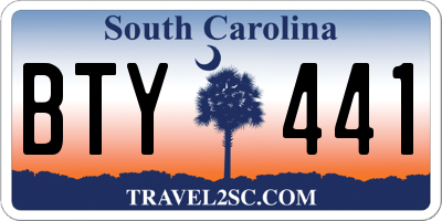 SC license plate BTY441