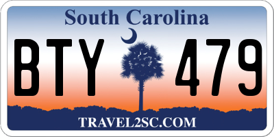 SC license plate BTY479