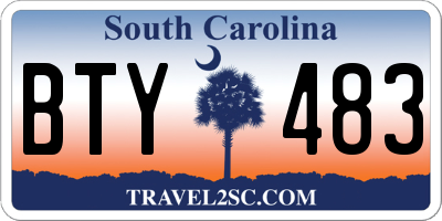 SC license plate BTY483