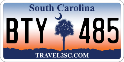 SC license plate BTY485