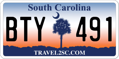 SC license plate BTY491