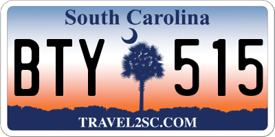 SC license plate BTY515