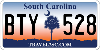 SC license plate BTY528