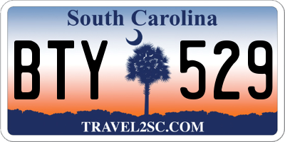 SC license plate BTY529