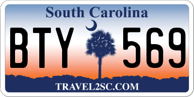 SC license plate BTY569