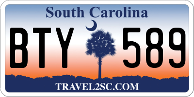 SC license plate BTY589