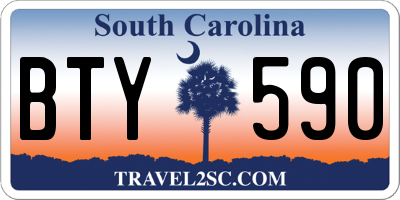 SC license plate BTY590