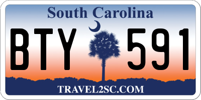SC license plate BTY591