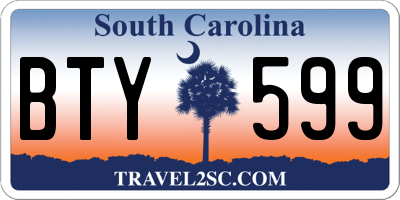 SC license plate BTY599