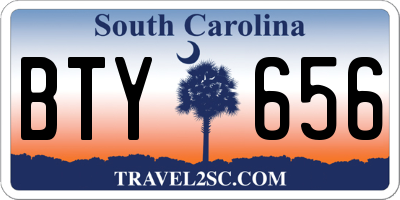 SC license plate BTY656