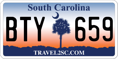 SC license plate BTY659