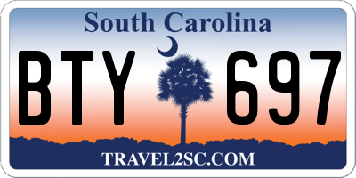 SC license plate BTY697