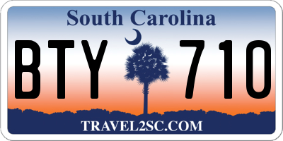 SC license plate BTY710