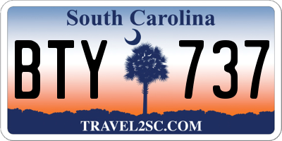 SC license plate BTY737