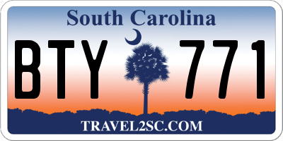 SC license plate BTY771