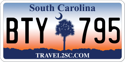 SC license plate BTY795