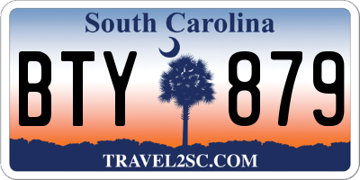 SC license plate BTY879