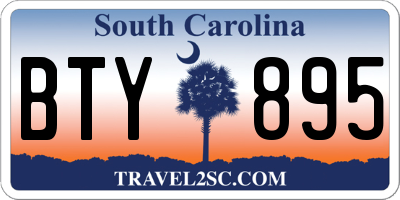 SC license plate BTY895