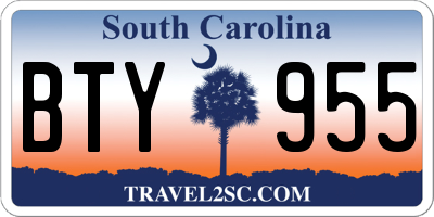 SC license plate BTY955