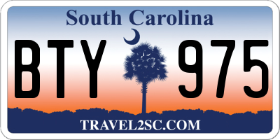 SC license plate BTY975