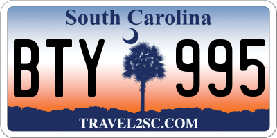 SC license plate BTY995