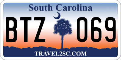 SC license plate BTZ069