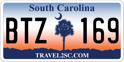 SC license plate BTZ169