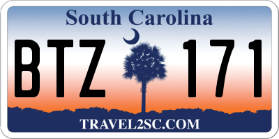 SC license plate BTZ171