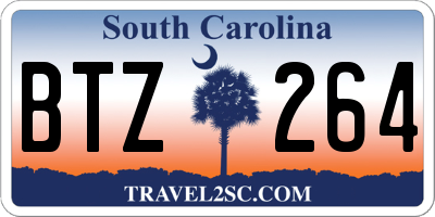 SC license plate BTZ264