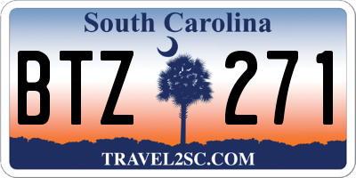SC license plate BTZ271