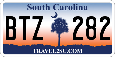 SC license plate BTZ282