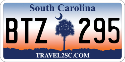 SC license plate BTZ295