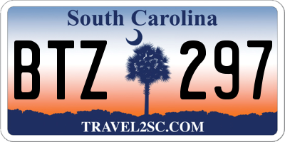 SC license plate BTZ297