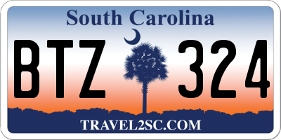 SC license plate BTZ324