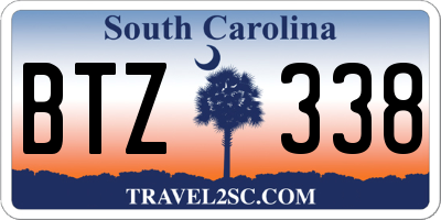 SC license plate BTZ338