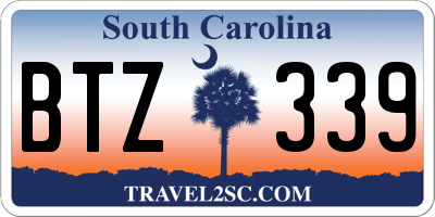 SC license plate BTZ339