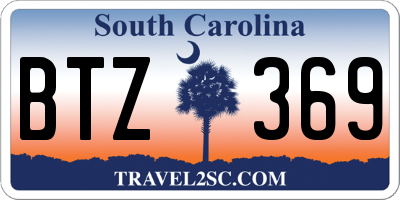 SC license plate BTZ369