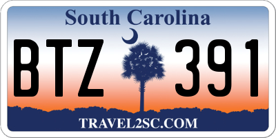 SC license plate BTZ391