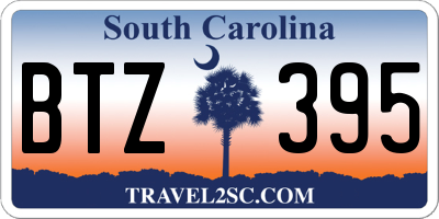 SC license plate BTZ395