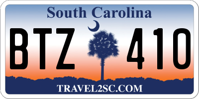 SC license plate BTZ410